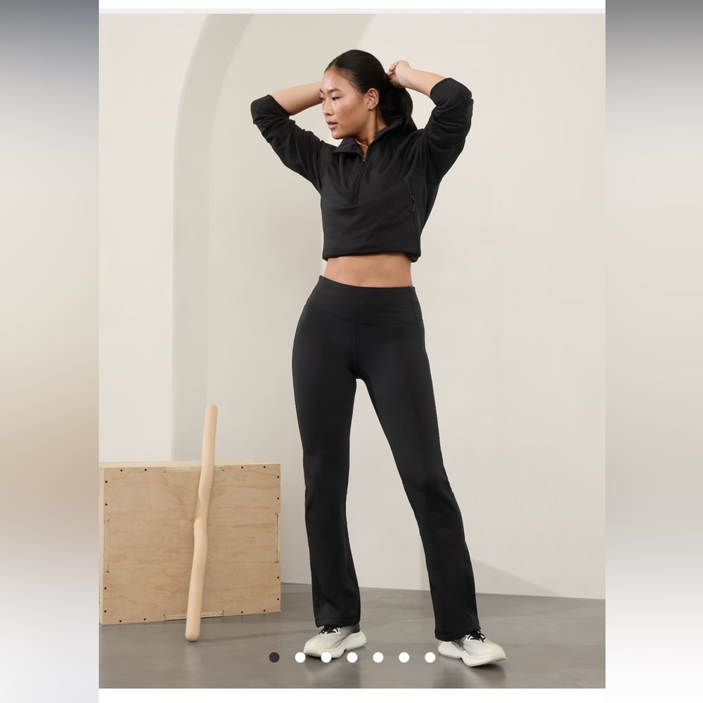 Athleta Altitude Fleece lined power stretch flared yoga pants